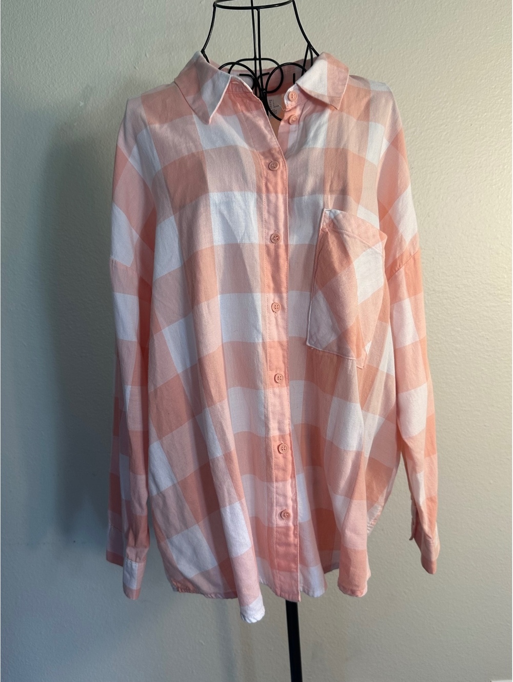 Pink Checkered Button Up Shirt